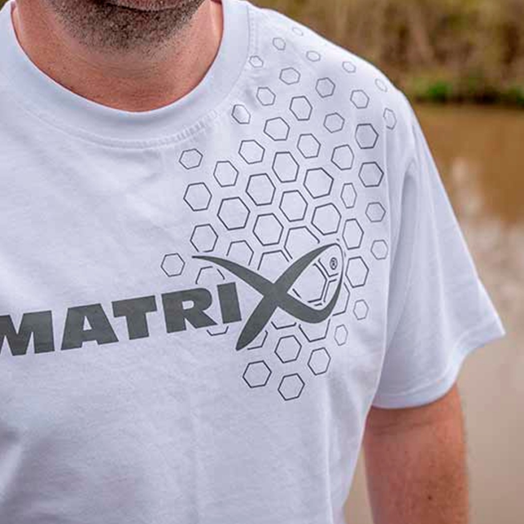 Matrix Hex Print T-Shirt - White