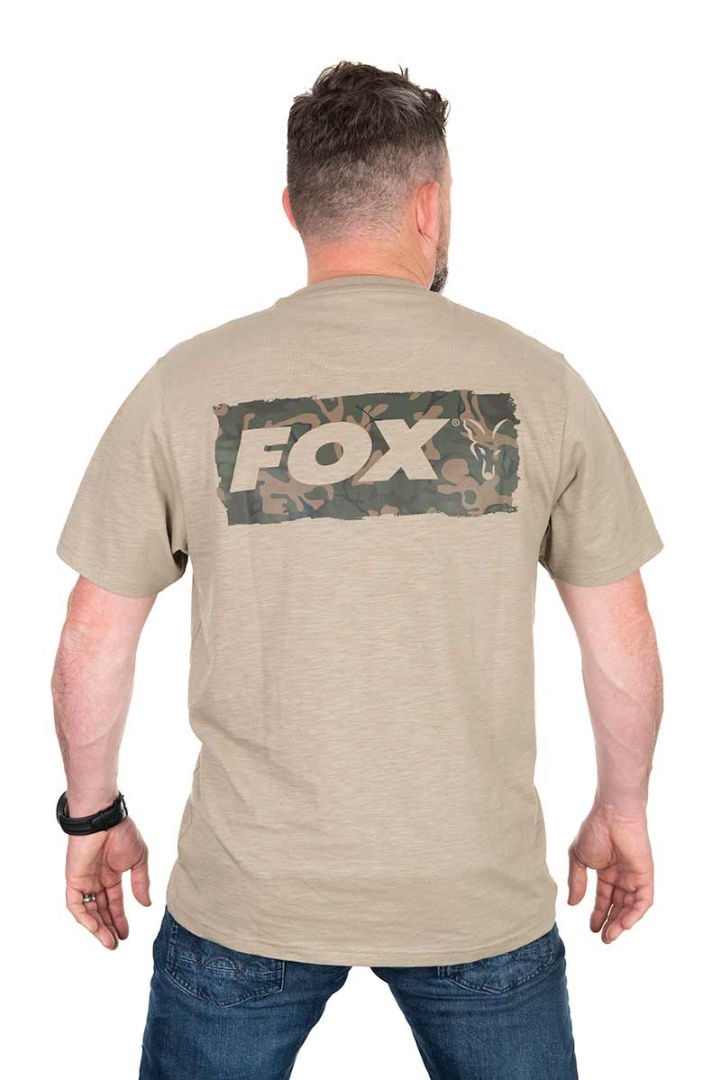 Fox LW Khaki Large Print T-Shirt