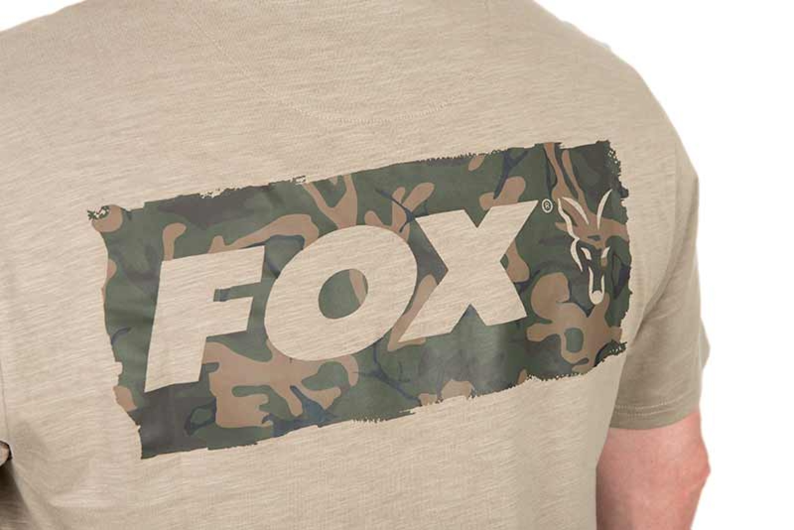 Fox LW Khaki Large Print T-Shirt