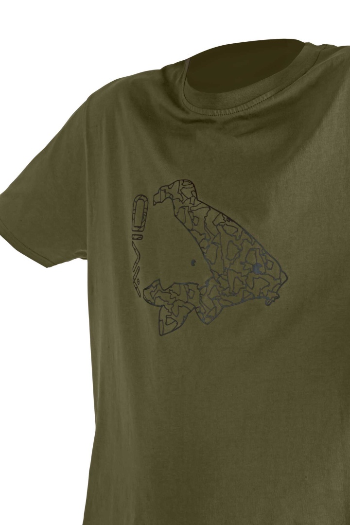 Avid Carp Icon T-Shirt - Khaki