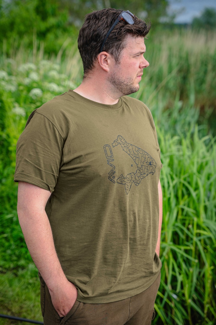 Avid Carp Icon T-Shirt - Khaki