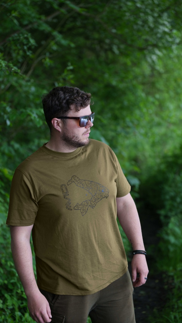 Avid Carp Icon T-Shirt - Khaki