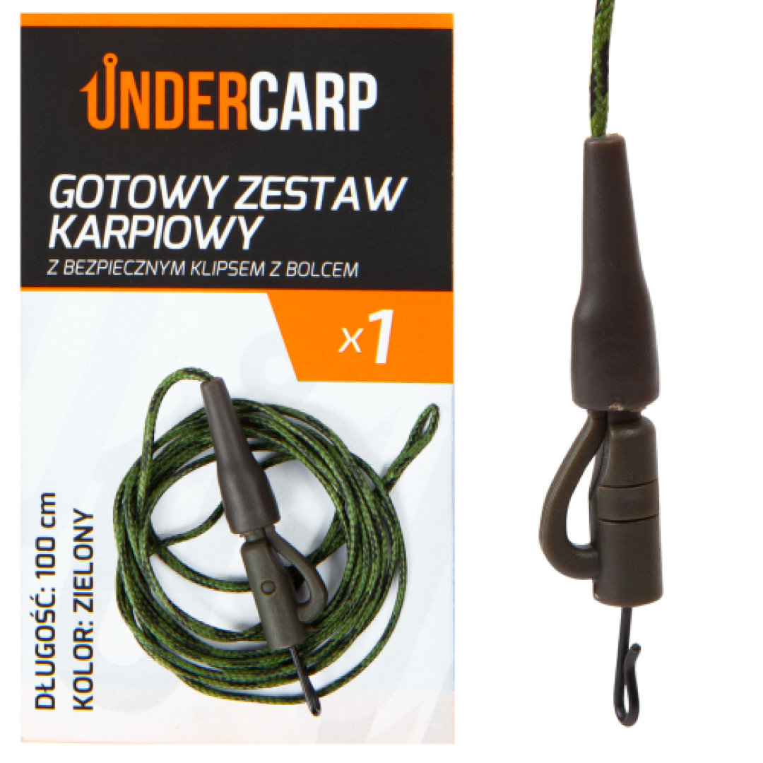 UnderCarp - Gotowy Zestaw Karpiowy z Bezpiecznym Klipsem z Bolcem