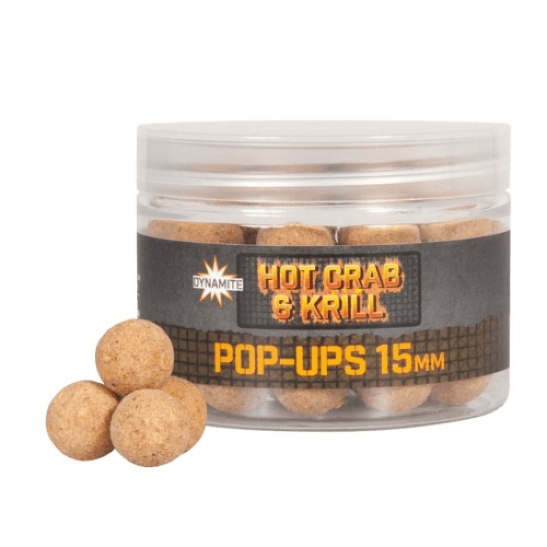 DynamiteBaits Foodbait Pop-Ups 15mm - Hot Crab & Krill